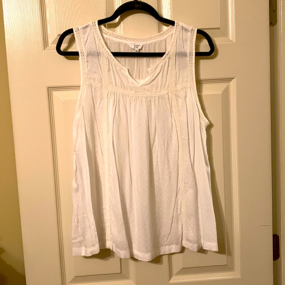 Crown and Ivy white cotton top